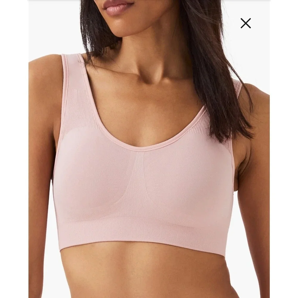 SPANX Breast of Both Worlds Reversible Tank Comfort Bra Nude‎ Grey XS NEW